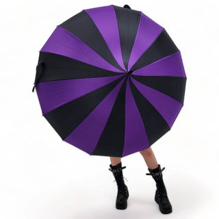 Black & Purple Gothic Pagoda Umbrella