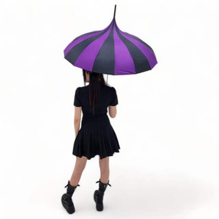 Black & Purple Gothic Pagoda Umbrella