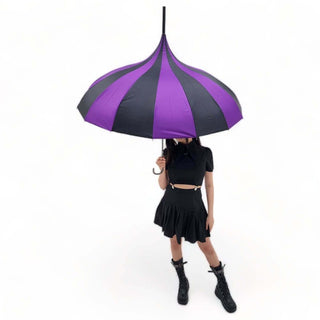 Black & Purple Gothic Pagoda Umbrella