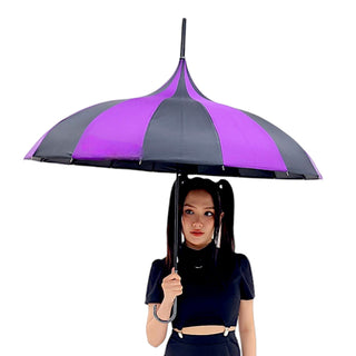 Black & Purple Gothic Pagoda Umbrella