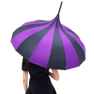 Black & Purple Gothic Pagoda Umbrella