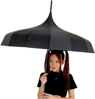 Classic Gothic Black Full Size Pagoda Umbrella