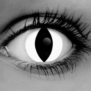 White Cat Eye Contact Lenses - Gothika