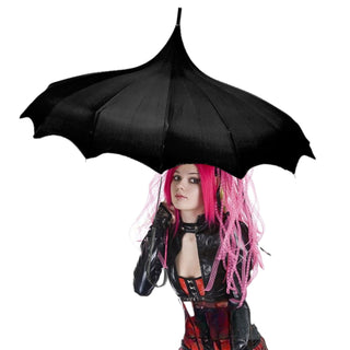 Gothic Rebel Dark Wing Black  Full Size Pagoda Umbrella