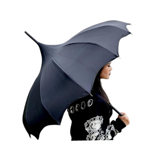 Gothic Rebel Dark Wing Black  Full Size Pagoda Umbrella