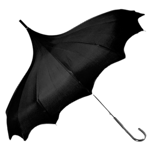 Gothic Rebel Dark Wing Black  Full Size Pagoda Umbrella