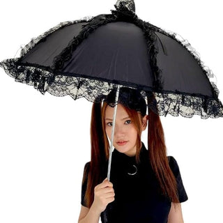 Gothic Victorian Hand Sewn Lace Parasol