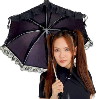 Gothic Victorian Hand Sewn Lace Parasol