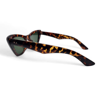 Cat’s Meow Tortoise Shell Sunglasses By Gothika With Carrying Coffin