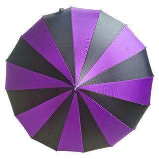 Gothic Rebel Black And Purple Dark Wing Pagoda Umbrella