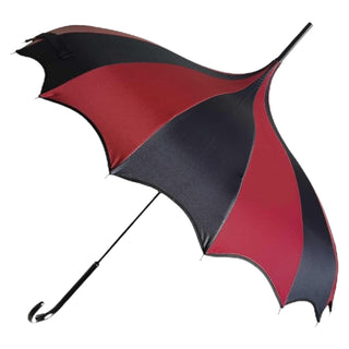 Gothic Rebel Dark Wing Black And Red Pagoda Umbrella