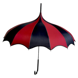 Gothic Rebel Dark Wing Black And Red Pagoda Umbrella