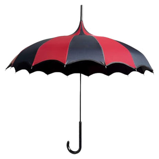 Gothic Rebel Dark Wing Black And Red Pagoda Umbrella